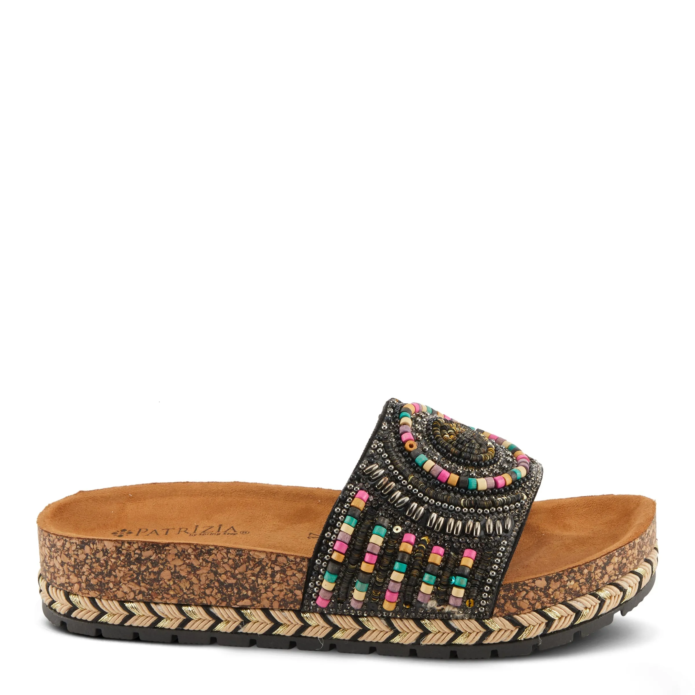 Spring Step Shoes  Patrizia Swirla Sandals Women’s Multicolor Vegan Wedge