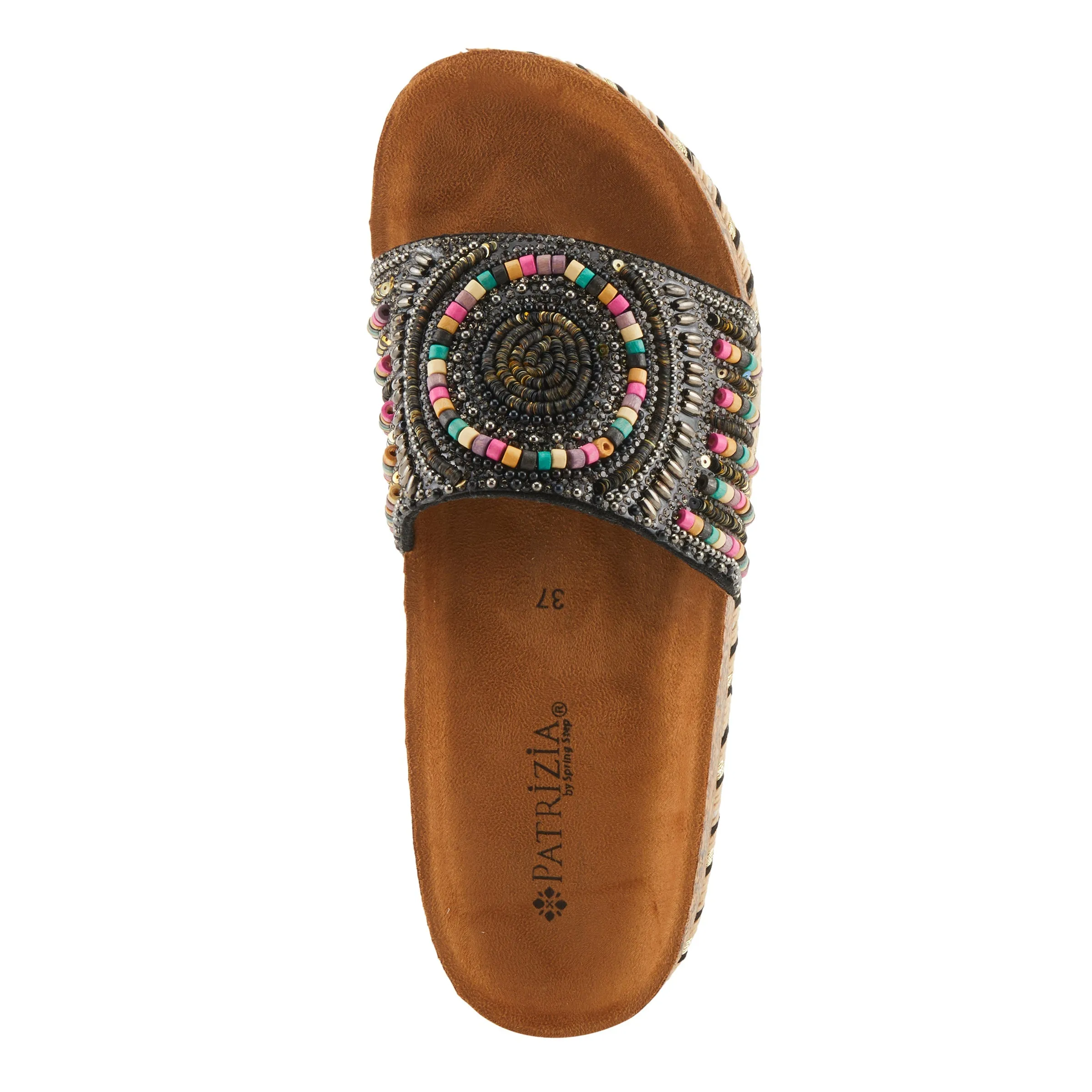 Spring Step Shoes  Patrizia Swirla Sandals Women’s Multicolor Vegan Wedge