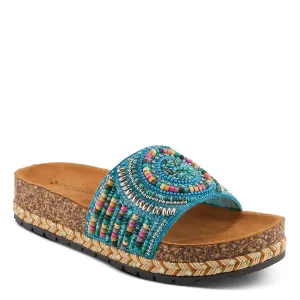 Spring Step Shoes  Patrizia Swirla Sandals Women’s Multicolor Vegan Wedge