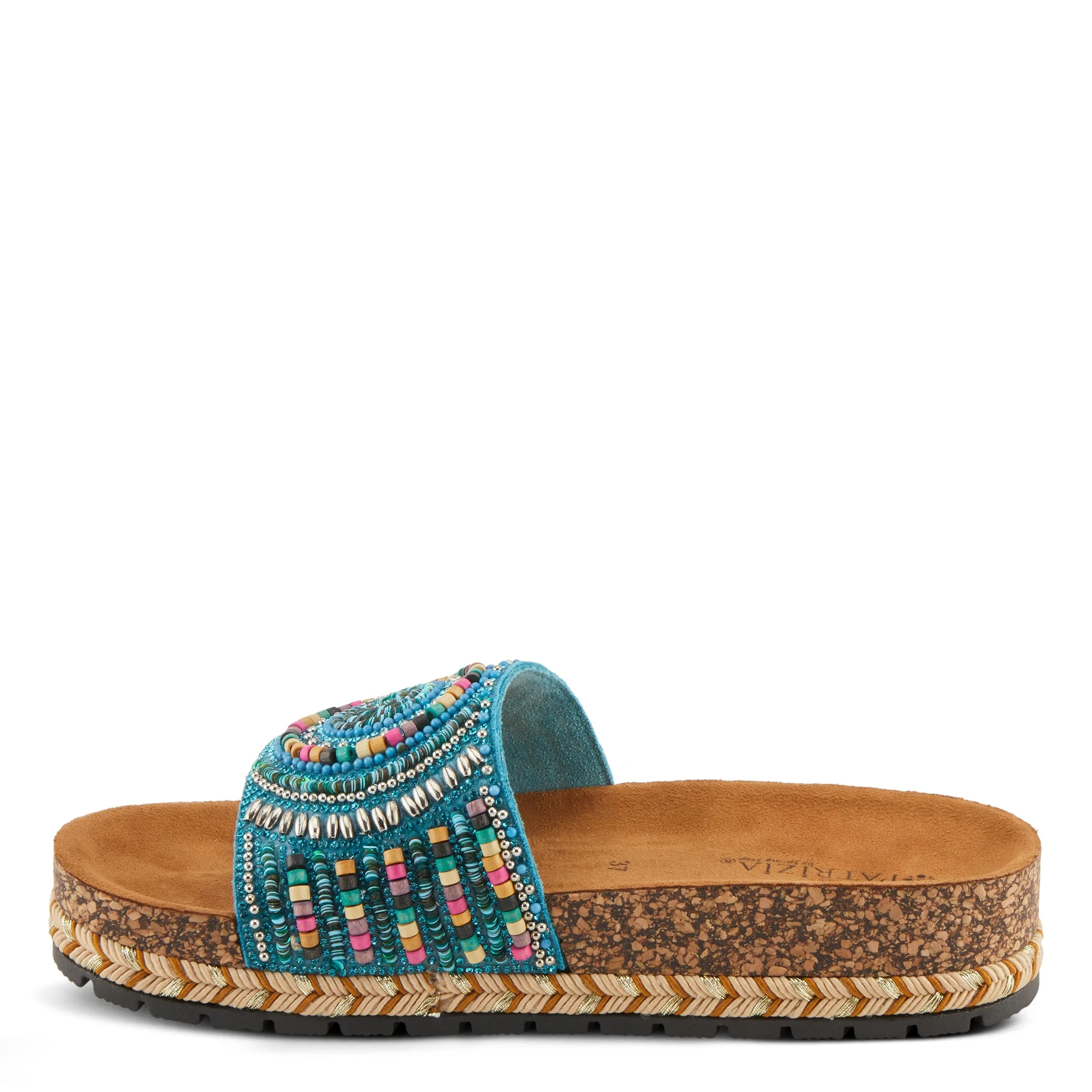 Spring Step Shoes  Patrizia Swirla Sandals Women’s Multicolor Vegan Wedge