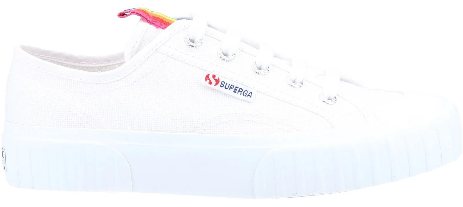 Superga 2630 Stripe Rainbow Womens Lace Up Trainer
