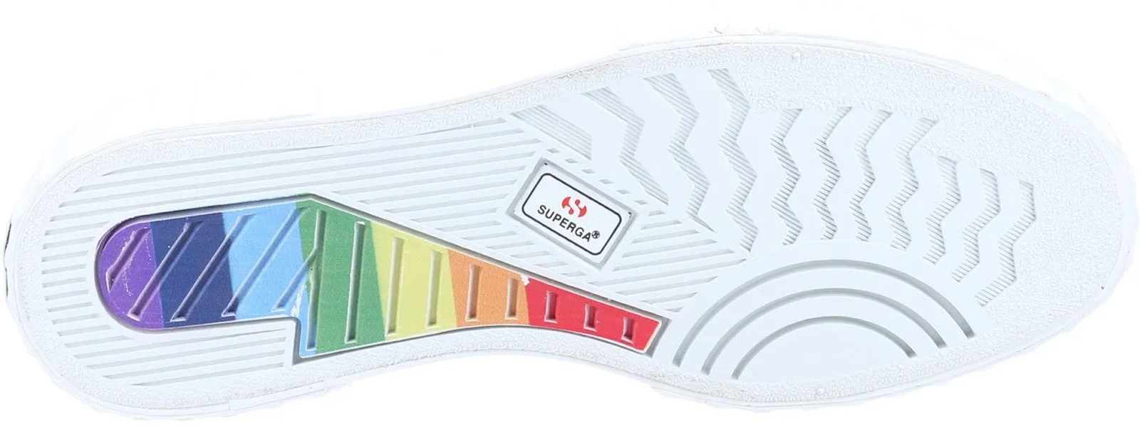Superga 2630 Stripe Rainbow Womens Lace Up Trainer