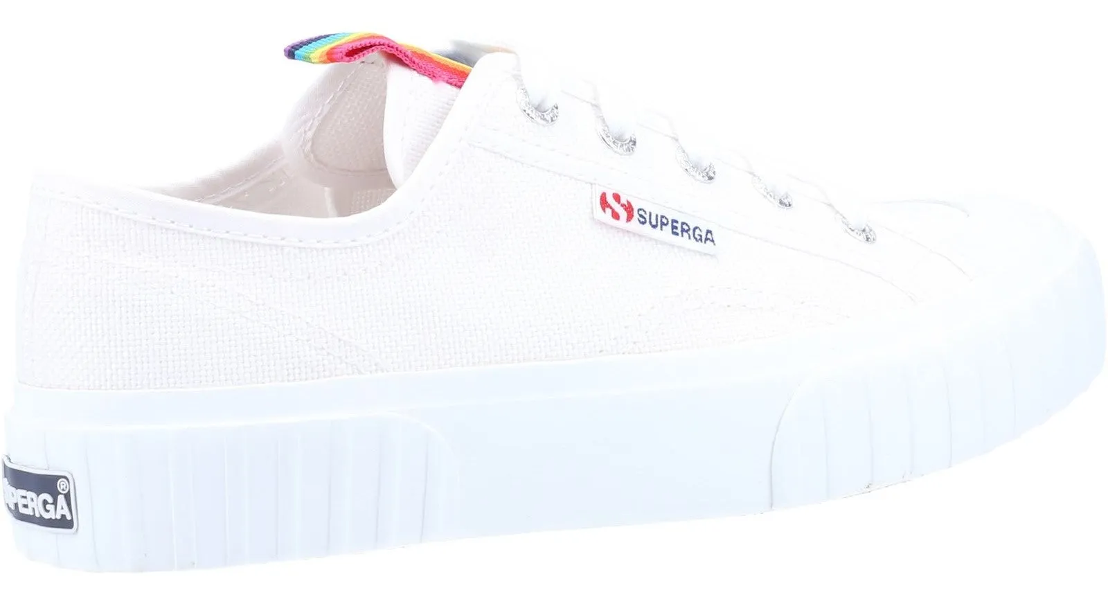 Superga 2630 Stripe Rainbow Womens Lace Up Trainer