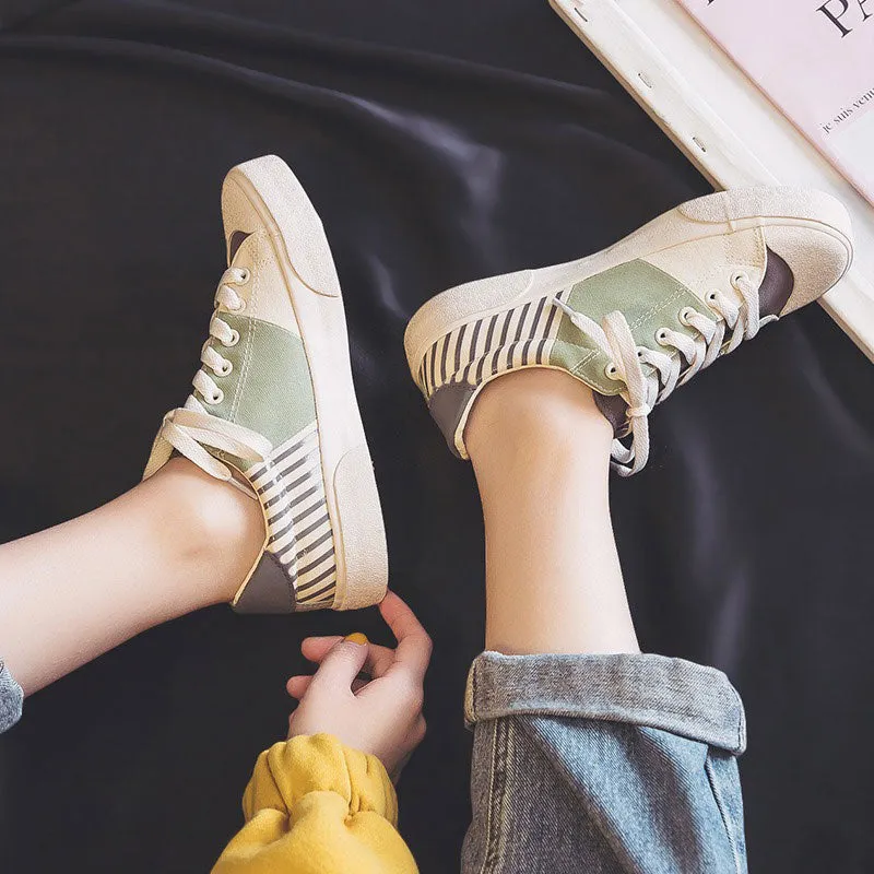 Sweet Girl Canvas Fresh Color Fashion Casual women's shoes