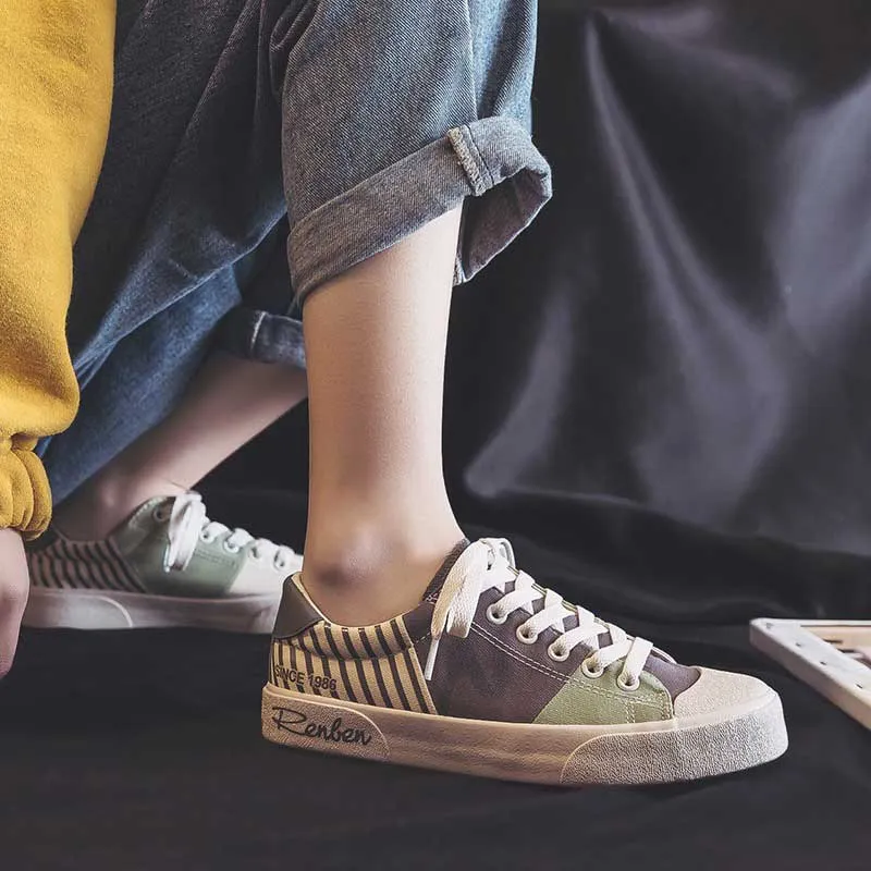Sweet Girl Canvas Fresh Color Fashion Casual women's shoes