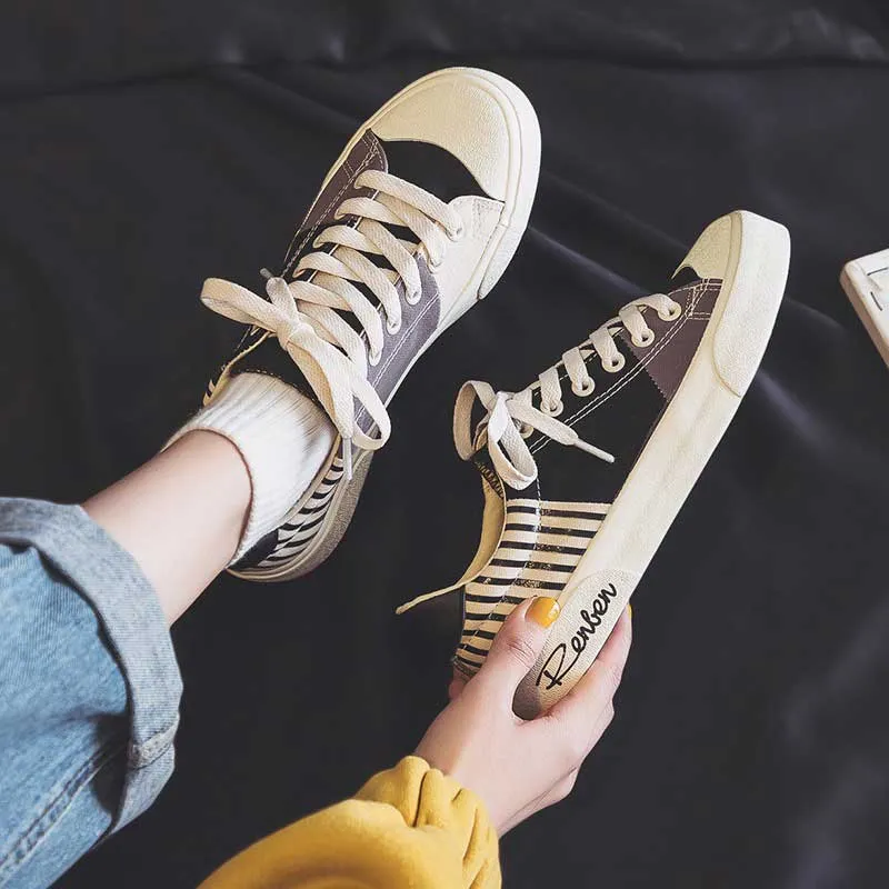 Sweet Girl Canvas Fresh Color Fashion Casual women's shoes