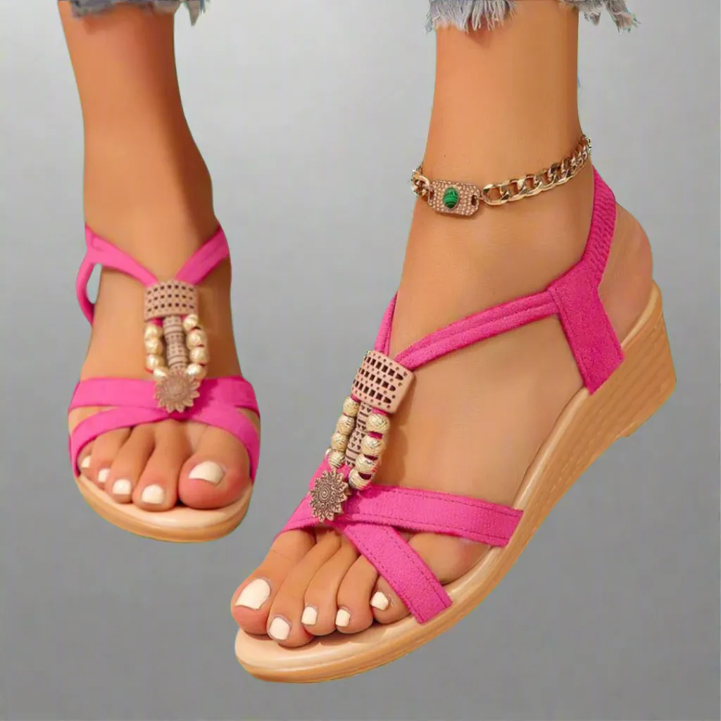 Valeska | Artisan Crafted Wedge Sandals in Premium Quality Materials