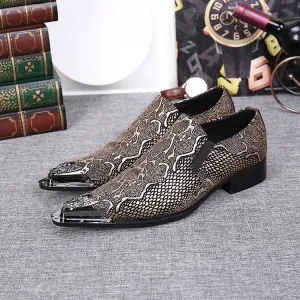 Wei brand formal leather shoes men's genuine leather Korean version trend pointed leather shoes low-top men's shoes foot shoes lazy shoes tide