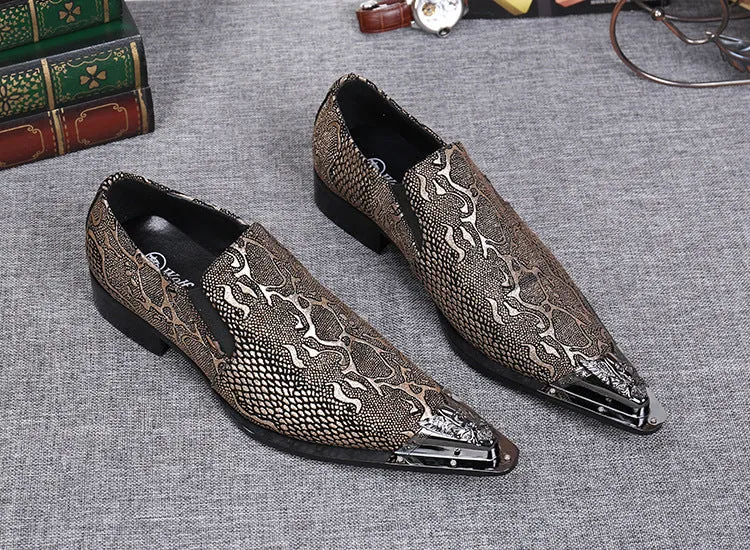 Wei brand formal leather shoes men's genuine leather Korean version trend pointed leather shoes low-top men's shoes foot shoes lazy shoes tide