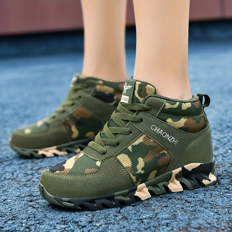Women's Camouflage Running Shoes | Lightweight High Top Sneakers
