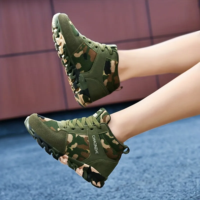 Women's Camouflage Running Shoes | Lightweight High Top Sneakers