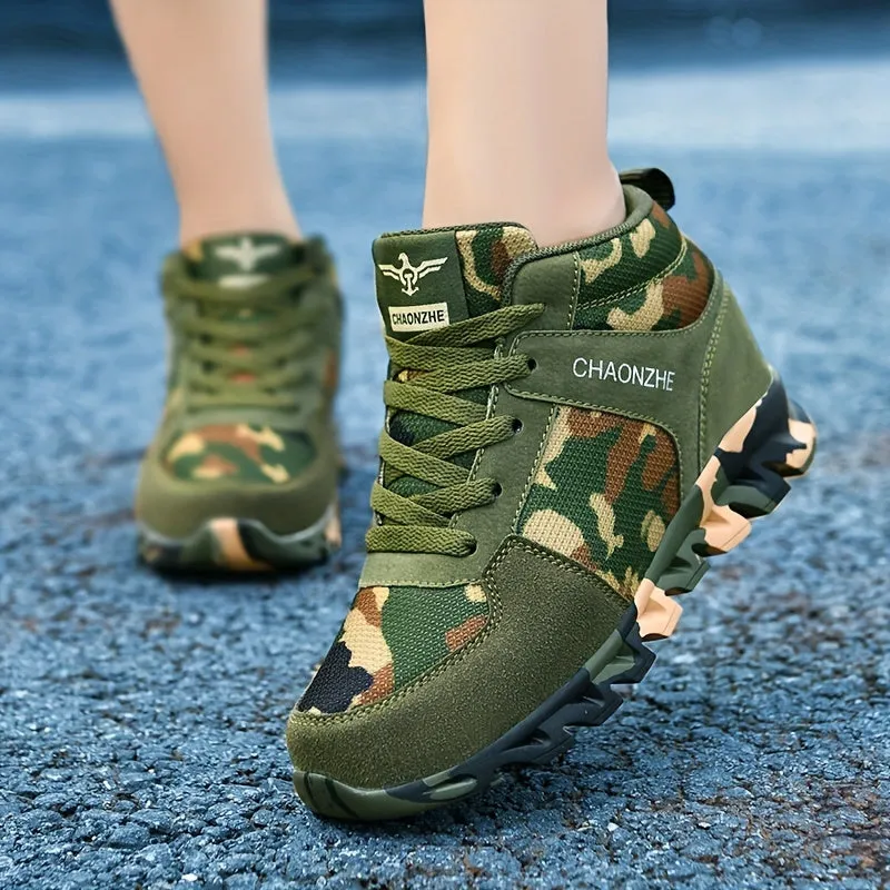 Women's Camouflage Running Shoes | Lightweight High Top Sneakers
