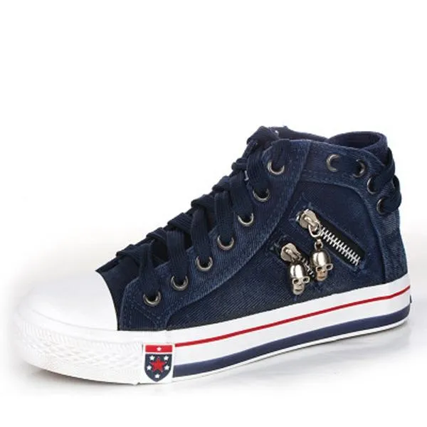Women'S Vintage Zipper Sneakers 65603380C