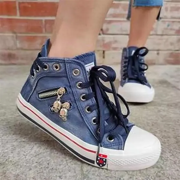 Women'S Vintage Zipper Sneakers 65603380C