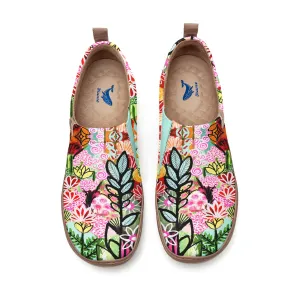 Yiume Women's Art Slip-On Casual Canvas Shoes Bloom Buzz Print Painted,100% Cotton